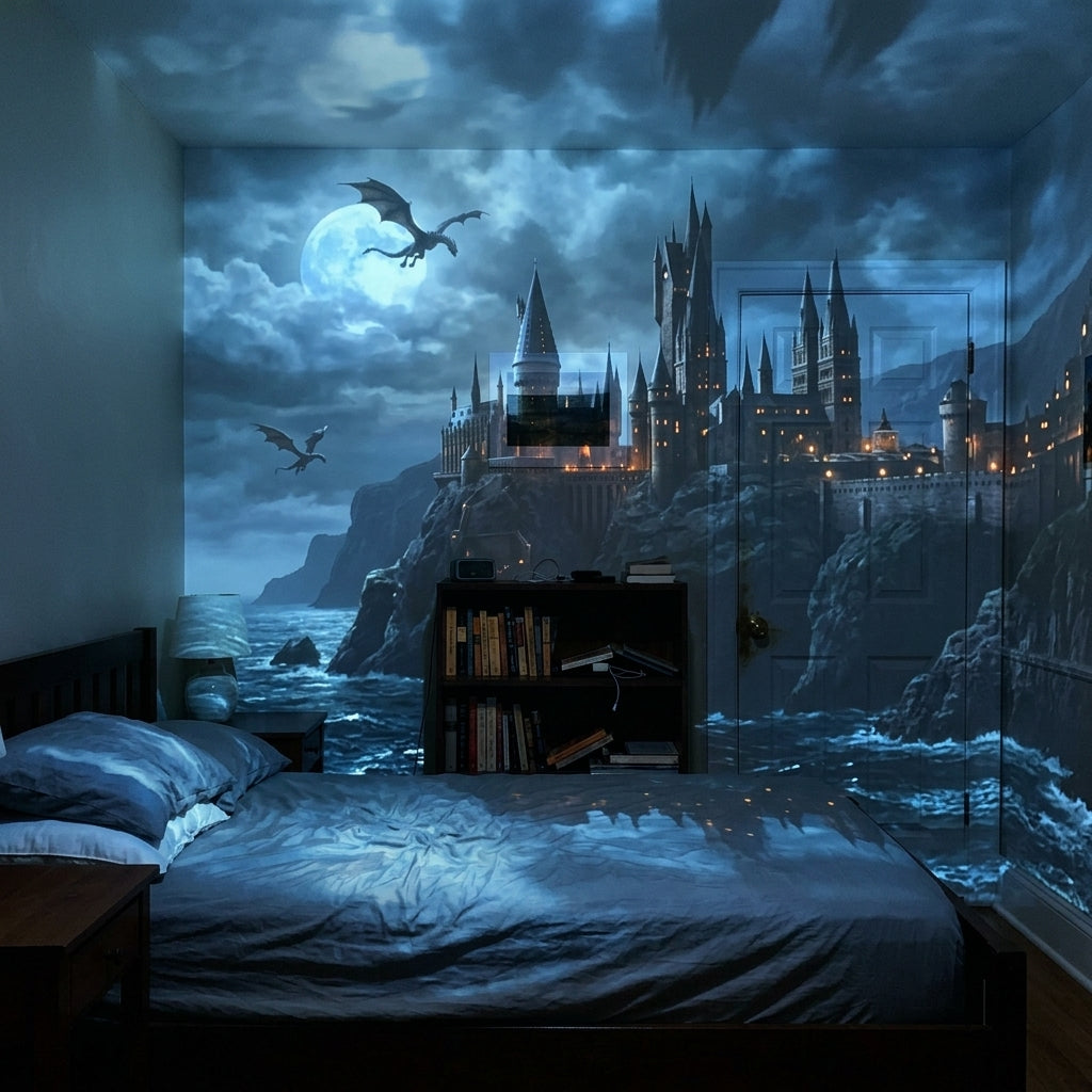 Bedroom transformed by FourthBeam projection
